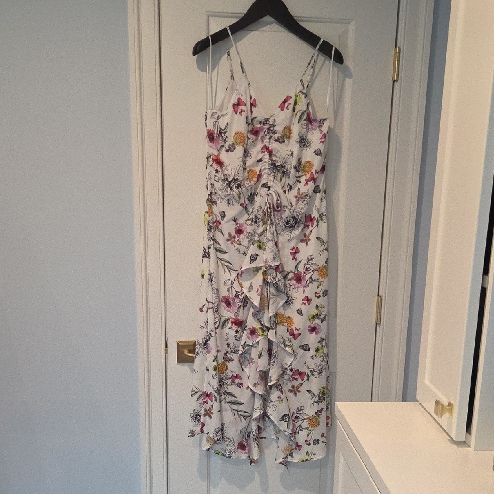 Elegant Floral High Low Dress